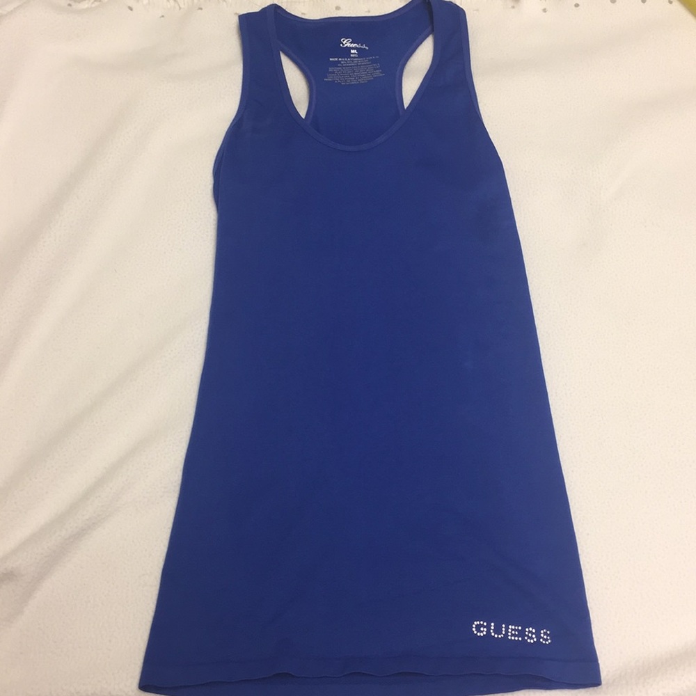NWT Royal blue GUESS racer back tank - Picture 7 of 8